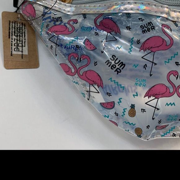 Flamingo Clear Fanny Pack/ Belt Bag- Waterproof - Picture 9 of 10